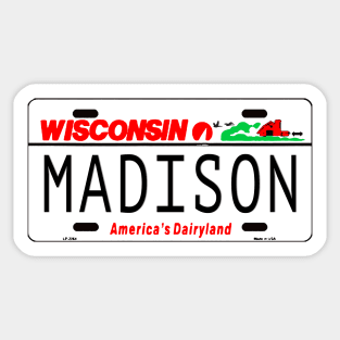 Madison, WI License Plate Sticker